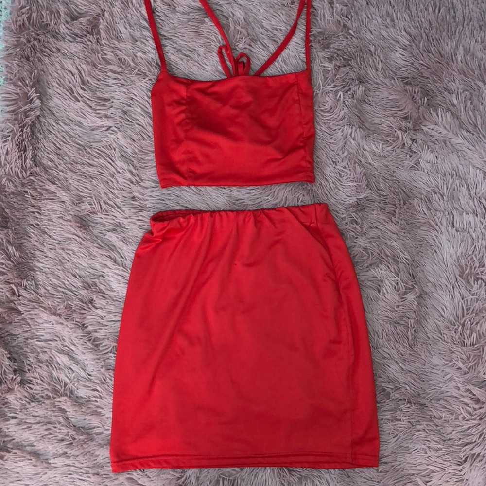 Two piece red set